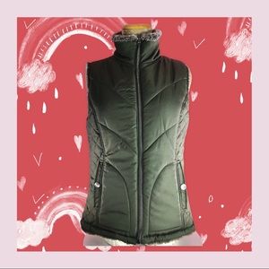 Cabincore Reversible Paddock Vest Olive Green Size Sm - Md